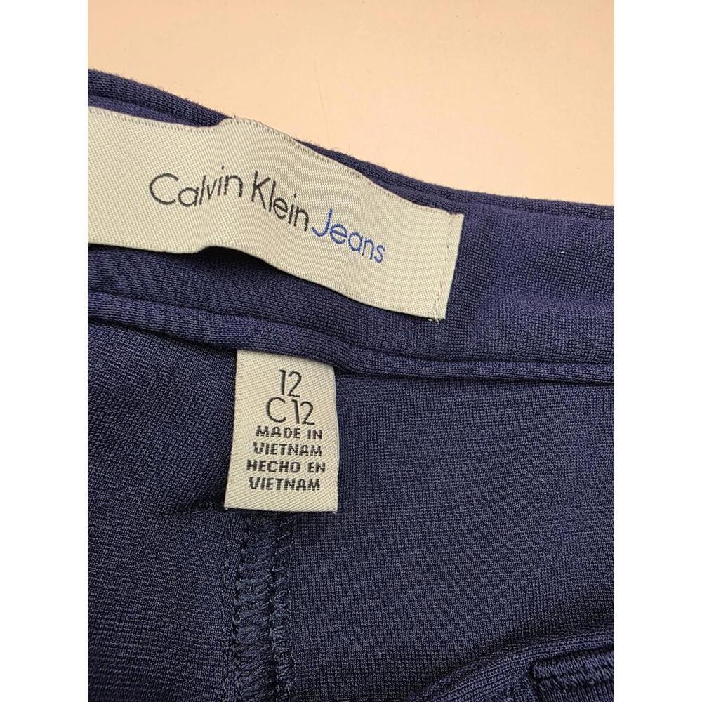 Calvin Klein Jeans Blue Navy Women's Stretch Pants Size 12 - Picture 6 of 9